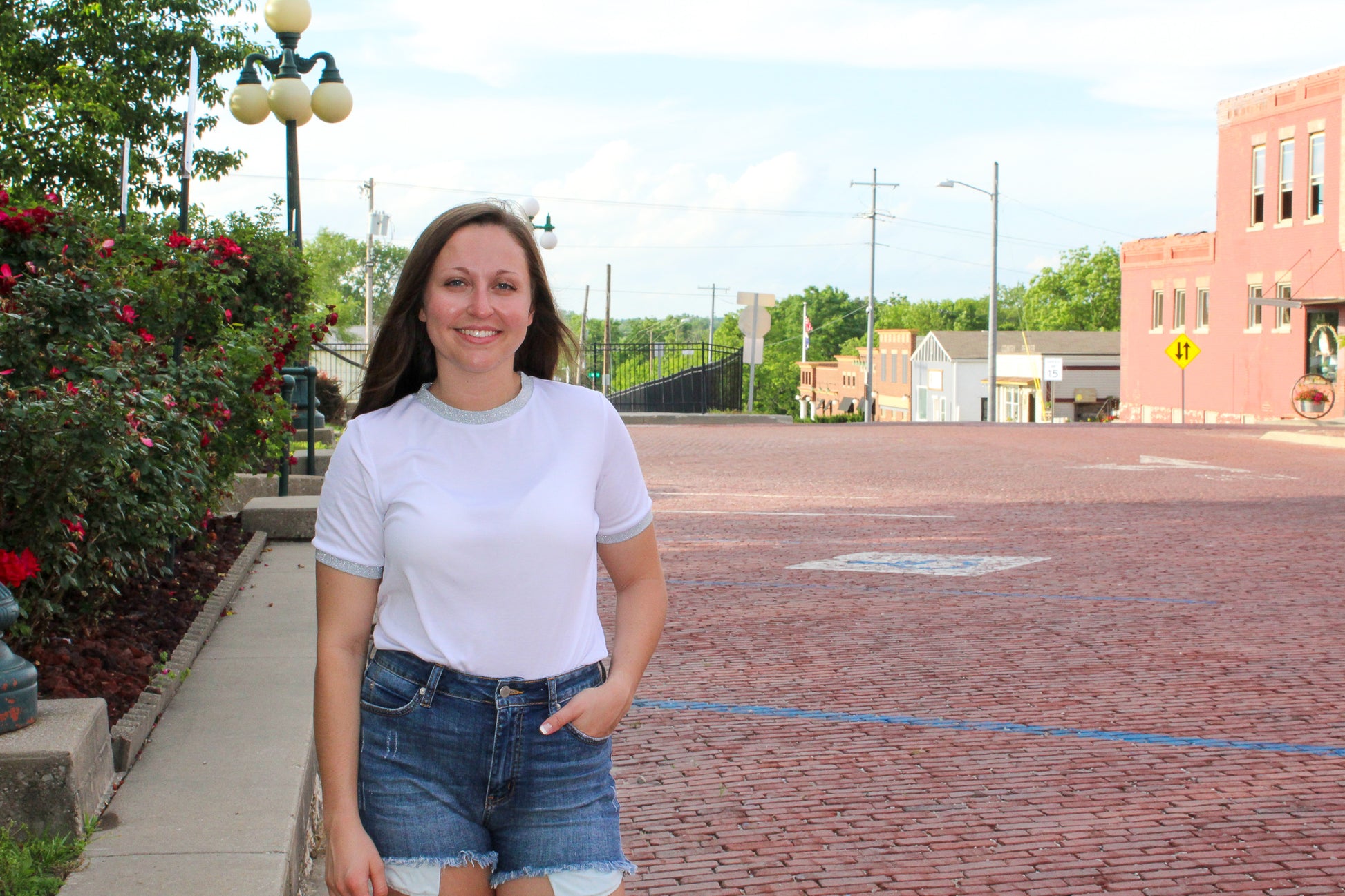 Silver Edged White Tee - Simply L Boutique