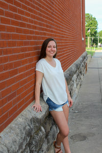 Solid Ivory Knit Top - Simply L Boutique