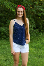 Load image into Gallery viewer, Navy Polka Dot Tank - Simply L Boutique