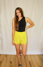Load image into Gallery viewer, Taylor Lime High Waisted Athletic Shorts