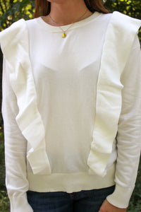 Ruffle All Around Sweater - Simply L Boutique