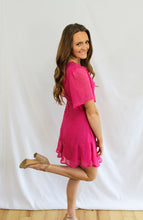 Load image into Gallery viewer, Textured Fuchsia Dress
