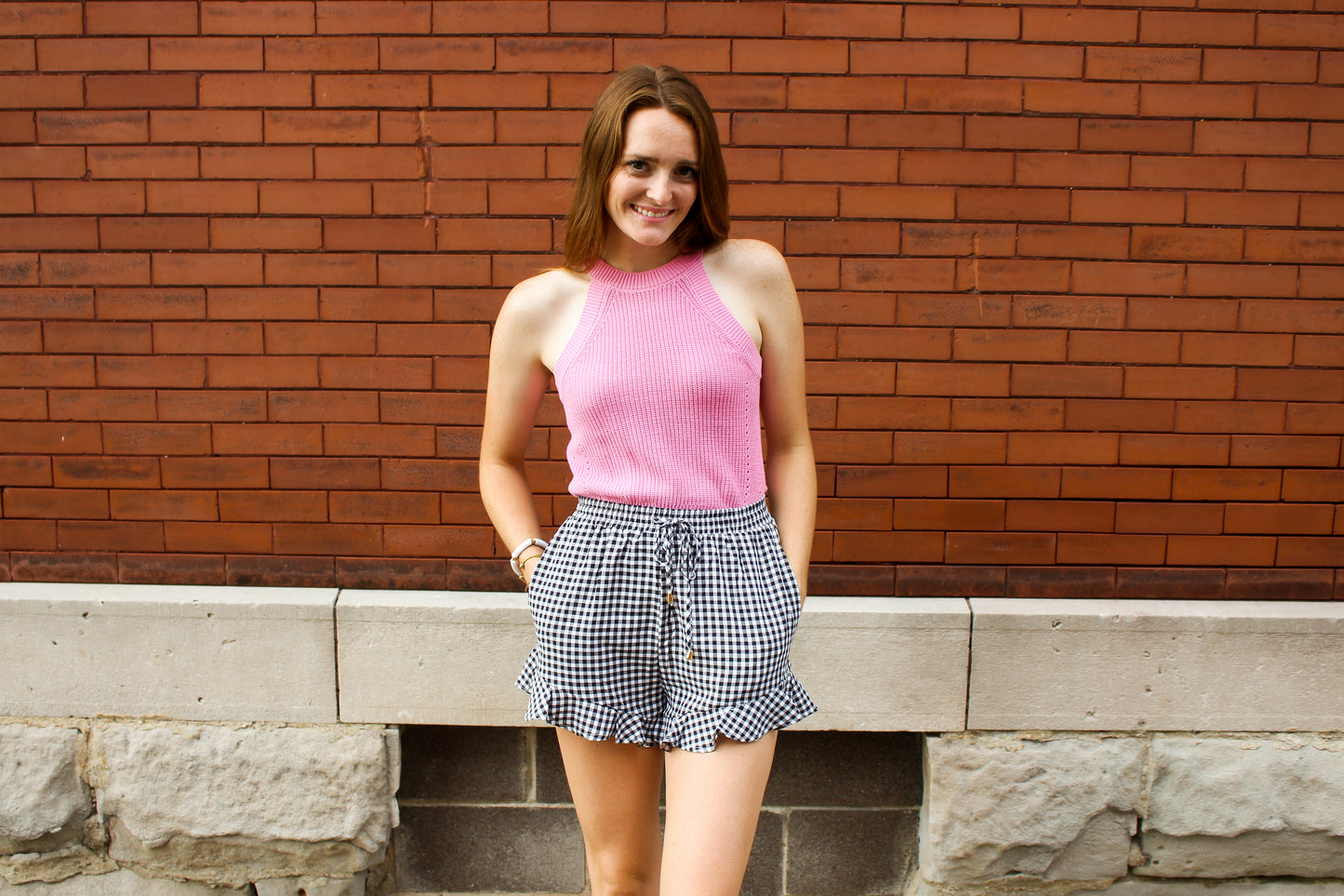 Gingham Ruffle Shorts