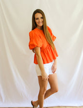 Load image into Gallery viewer, Tangerine Babydoll Top