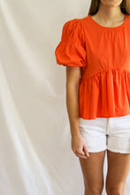 Load image into Gallery viewer, Tangerine Babydoll Top