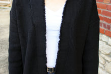 Load image into Gallery viewer, Black Distress Cardigan