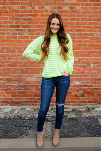 Blake Pattern Sweater (Lime)