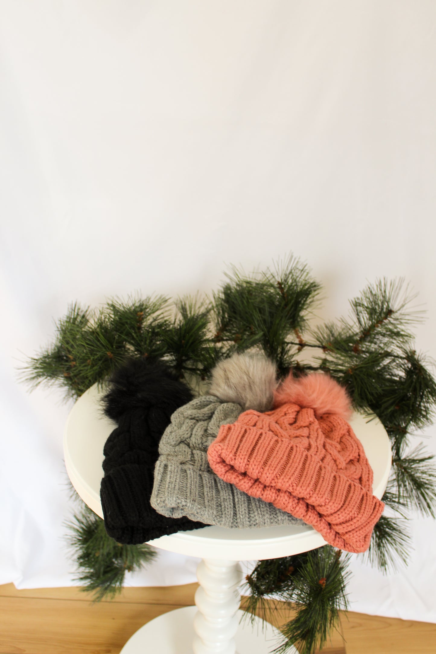 Libby Black Pom Beanie