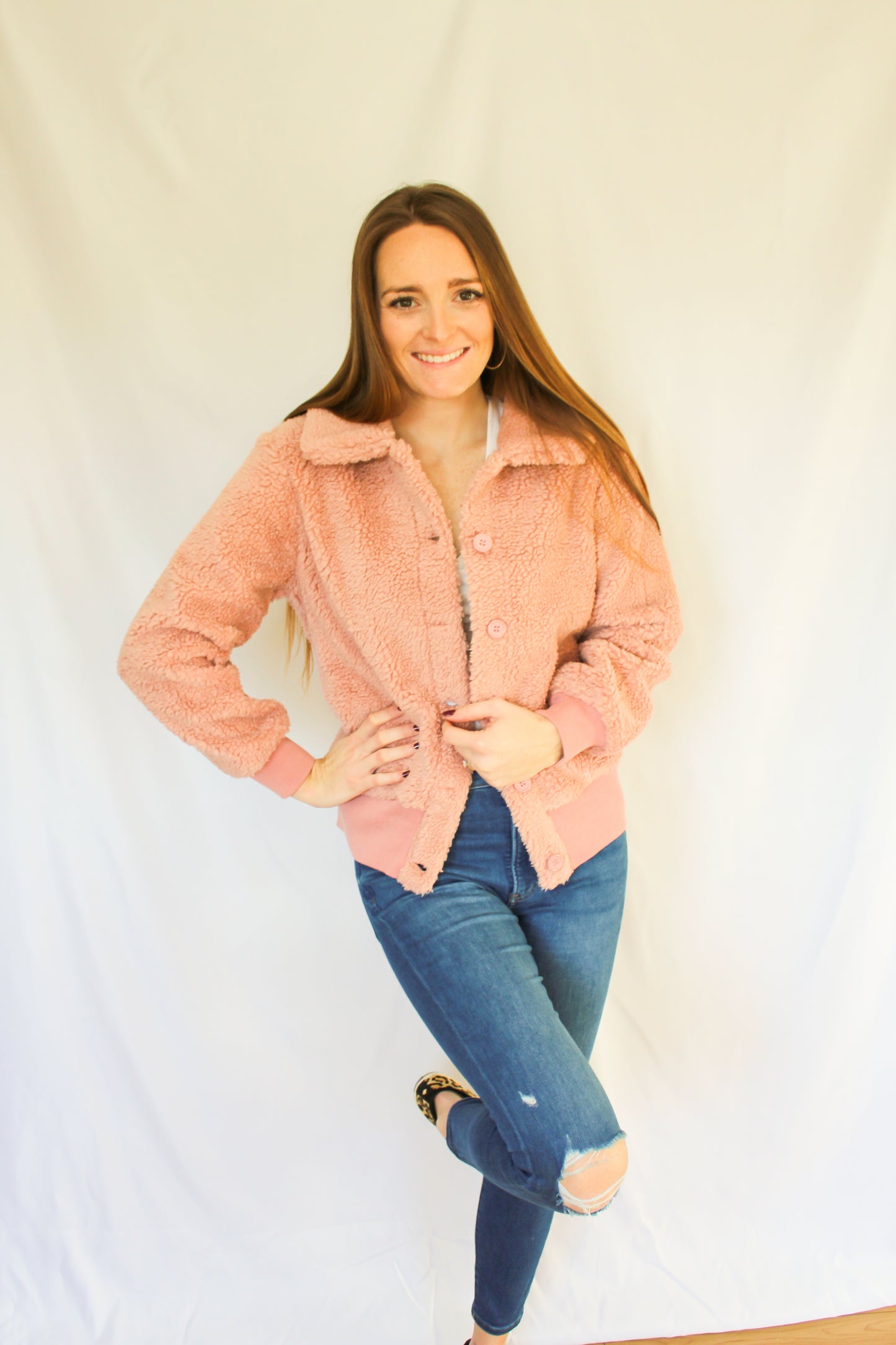 Mauve Sherpa Jacket